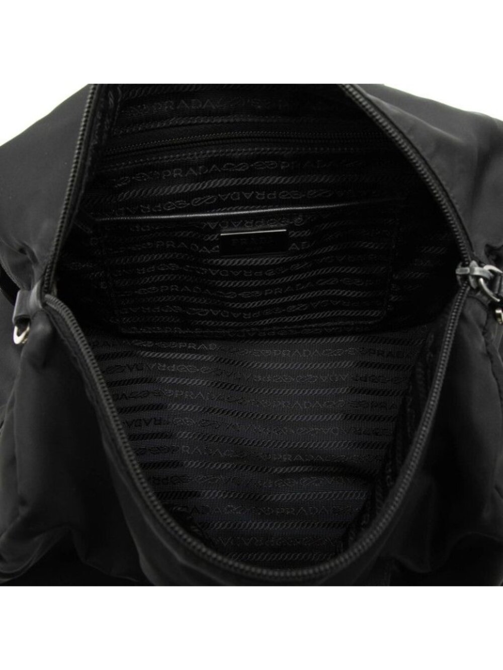 Prada Handbag Black Nylon Leather - Picture 4 of 6